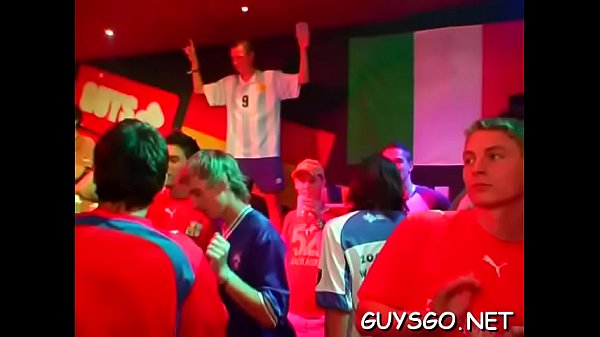 Getting their throats properly fucked by hard gay knobs