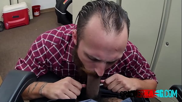 Bearded gay guy takes directors cock during a very steamy interview