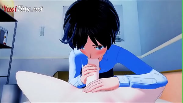 Evangelion Yaoi Hentai 3D - Shinji x Kaworu. Handjob, blowjob and bareback and cums in his mouth and ass