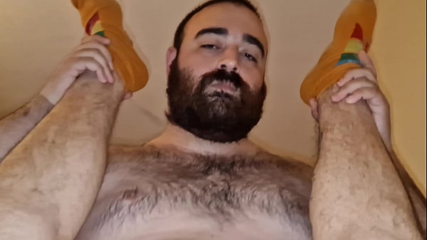 Hairy bear sucks cub and fucks his ass (Short Video)