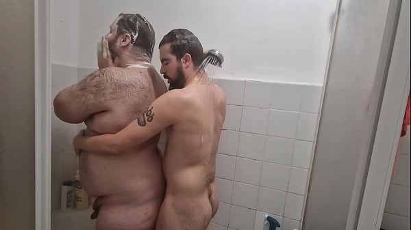 I lick the hairy fat man'_s ass and cum on his chest (Teaser)
