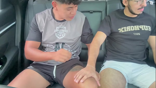 After the game my friend got horny and I had to pleasure his penis until I felt his milk inside me