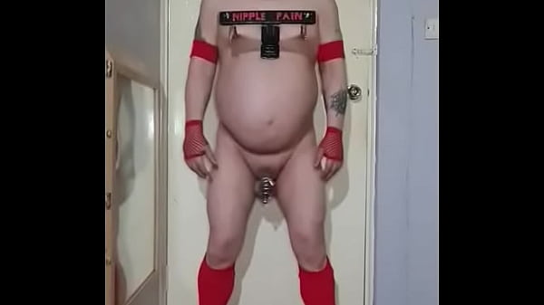 real amateur homemade bondage nipple pain Chastity cage anal hook mouth gag and blindfolded all at once with 3 wankers voting me down