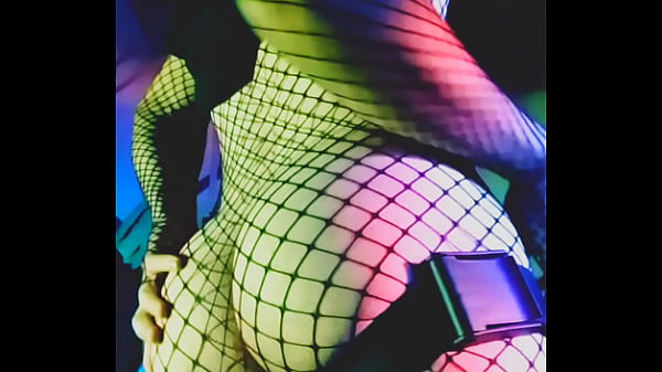 with fishnet lingerie