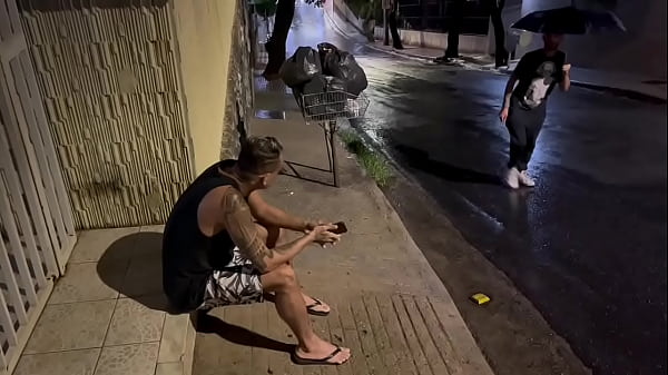 A carioca eating a miner's greedy ass on a rainy day