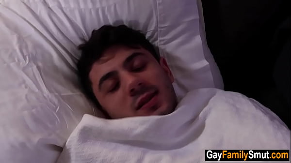 Gay step son bangs step daddy behind step mom'_s back