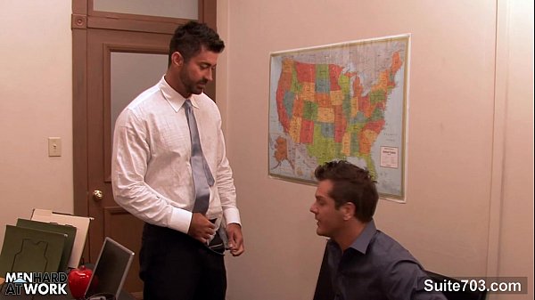 Horny gay gets ass fucked at interview