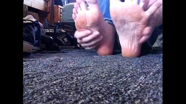 Stripping off my sweaty shoes and socks